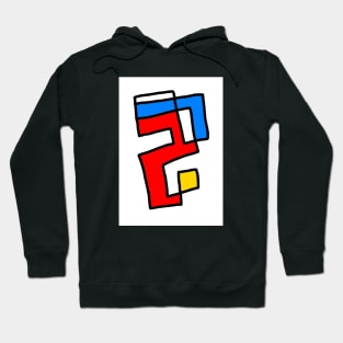 Abstract Modern Art Shape in the Style of Mondrian Hoodie